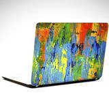 Dekolata Mavi ve Yeşilli Soyut Laptop Sticker 13 İnch (34X24CM)