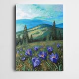 Dekolata Mor Çiçekler Ağaçlar Kanvas Tablo 30 x 40 CM