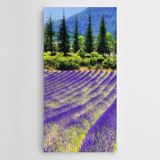 Dekolata Mor Çiçekler Çam Ağaçları Kanvas Tablo 80 x 160 CM
