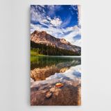 Dekolata Nehir Çam Ağaçları Dağlar Kanvas Tablo 30 x 60 CM