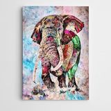 Dekolata Renkler Fil Modern Sanat 40x60 cm Kanvas Tablo