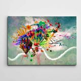 Dekolata Renkli Balonlar Modern Sanat 100x140 cm Kanvas Tablo