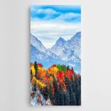 Dekolata Renkli Çam Ağaçları Kanvas Tablo 50 x 100 CM