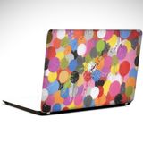 Dekolata Renkli Çemberler Soyut Laptop Sticker 15.6 inch (38X27CM)