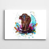 Dekolata Renkli Fil Çizimi Kanvas Tablo 30 x 40 CM