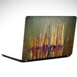 Dekolata Renkli Yelkenliler Laptop Sticker 14 inch (35X26CM)