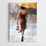 Dekolata Sarı Şemsiye Modern Sanat 50x70 cm Kanvas Tablo