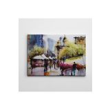 Dekolata Şehir Suluboya 40x60 cm Kanvas Tablo