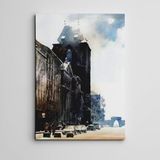 Dekolata Şehir ve Binalar Mini 70x100 cm Kanvas Tablo