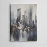 Dekolata Şehir ve Yelkenliler Mini 100x140 cm Kanvas Tablo