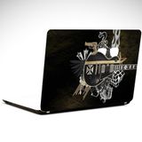 Dekolata Siyah Gitar Laptop Sticker 10 İnch (25X19CM)