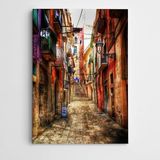 Dekolata Sokak Manzara Modern Sanat 40x60 cm Kanvas Tablo