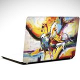 Dekolata Soyut Atlar Renkli Laptop Sticker 15.4 inch (37X26CM)