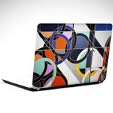 Dekolata Soyut Daireler Renkli Laptop Sticker 10 İnch (25X19CM)