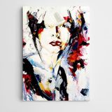 Dekolata Soyut Portre Modern Sanat Kanvas Tablo 85 x 120 CM