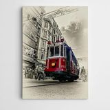 Dekolata Tren Ve İnsanlar 25x35 cm Kanvas Tablo