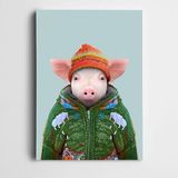 Dekolata Turuncu Bereli Domuz Kanvas Tablo 140 x 200 CM
