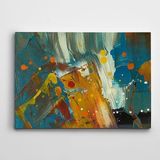 Dekolata Turuncu Noktalar Soyut Kanvas Tablo 100 X 140 Cm