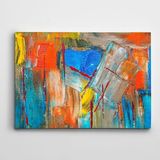 Dekolata Turuncu Renkler Soyut Kanvas Tablo 50 X 70 Cm