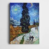 Dekolata Vincent Van Gogh Country Road İn Provence By Night Kanvas Tablo 35 x 50 CM