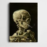 Dekolata Vincent Van Gogh Head of a Skeleton With a Burning Cigarette Kanvas Tablo 70 x 100 CM