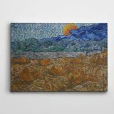 Dekolata Vincent Van Gogh Landscape With Wheat Sheaves And Rising Moon Kanvas Tablo 60 x 85 CM