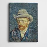 Dekolata Vincent Van Gogh Seif Portrait Grey Felt Hat Kanvas Tablo 40 X 60 Cm