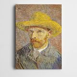 Dekolata Vincent Van Gogh Seif Portrait Yellow Felt Hat Kanvas Tablo 140 x 200 CM