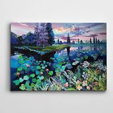 Dekolata Yeşil Yapraklar Manzara Kanvas Tablo 40 X 60 Cm
