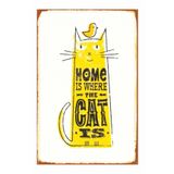 Dekolia Kuşe Kağıt Duvar Posteri Cat Is Retro Vintage Drtr0040