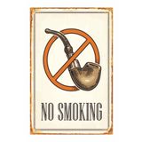 Dekolia Kuşe Kağıt Duvar Posteri No Smoking Retro Vintage Drtr0109