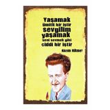 Dekolia Kuşe Kağıt Duvar Posteri Yaşamak Ümitli Bir Iştir Nazım Hikmet Retro Vintage Drtr0019