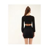 Dekolteli mini elbise TYCC145CC060D99B331118000
