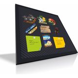 Dekomagnet Estetik Magnet Panosu - Mıknatıs Tutucu Pano - Kare Ebat - Siyah - 40 x 40 cm