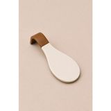 Dekomini Nuvia Akasya Saplı Seramik Kaşık Altlığı - Bej