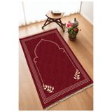 DEKOMOD Dekoratif Dijital Baskılı Lacivert Kaymaz Taban Seccade Namazlık 75x120