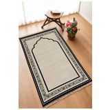 DEKOMOD Dekoratif Dijital Baskılı Siyah Kaymaz Taban Seccade Namazlık 75 x 120