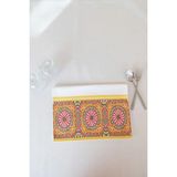 Dekomod Dekoratif Mutfak Pamuklu Fırın Havlusu Özel Desenli Etnik Model 35X50 cm Yıkanabilir - Turuncu - 35 x 50 cm