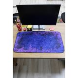 Dekomod Dijital Baskı Bilgisayar Klavye Altlığı Masa Düzenleyici Oyuncu Mouse Pad Mat 40*80 - Kaymaz - Mor