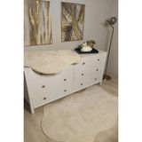Dekomod Krem Post Halı Peluş Tavşan Tüyü Hissi Antibakteriyel - 50 x 80 cm