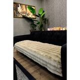 Dekomod Peluş Koltuk Örtüsü Pofuduk Bubble Kahve Sadece Oturmak Için 1 Adet 90X200 cm - 90 x 200 cm - Kahverengi