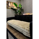 DEKOMOD Peluş Koltuk Örtüsü Pofuduk Bubble KAHVE Sadece Oturmak Için 1 Adet 90x200 cm