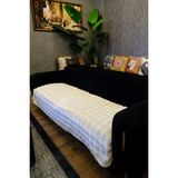 Dekomod Peluş Koltuk Örtüsü Pofuduk Bubble Krem Sadece Oturmak Için 1 Adet 90X200 cm - 90 x 200 cm