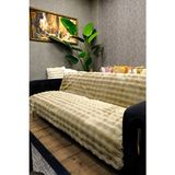 Dekomod Peluş Koltuk Örtüsü Şalı Pofuduk Bubble Kahve Çok Amaçlı Baklava Desen 170X210 cm - 170 x 210 cm - Kahverengi