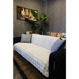 Dekomod Peluş Koltuk Örtüsü Şalı Pofuduk Bubble Krem Çok Amaçlı Baklava Desen 170X210 cm - 170 x 210 cm - Bej