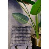 Dekomod Peluş Puffy Dekoratif Yastık Kırlent Kılıfı Pofuduk Bubble Antrasit 1 Adet 50X50 cm - 50 x 50 cm