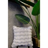 Dekomod Peluş Puffy Dekoratif Yastık Kırlent Kılıfı Pofuduk Bubble Gri 1 Adet 50X50 cm - 50 x 50 cm