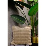 Dekomod Peluş Puffy Dekoratif Yastık Kırlent Kılıfı Pofuduk Bubble Kahve 1 Adet 50X50 cm - 50 x 50 cm - Kahverengi
