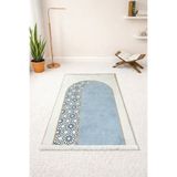 DEKOMOD Premium Soft Ekstra Yumuşak Dokulu Tüylü Dijital Baskı Kaymaz Taban Seccade Kılıf Hediye 75x120