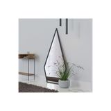 DEKOMODERN Arne Dekorastif Boy Aynası, Siyah Metal Yüzey 160 x 90